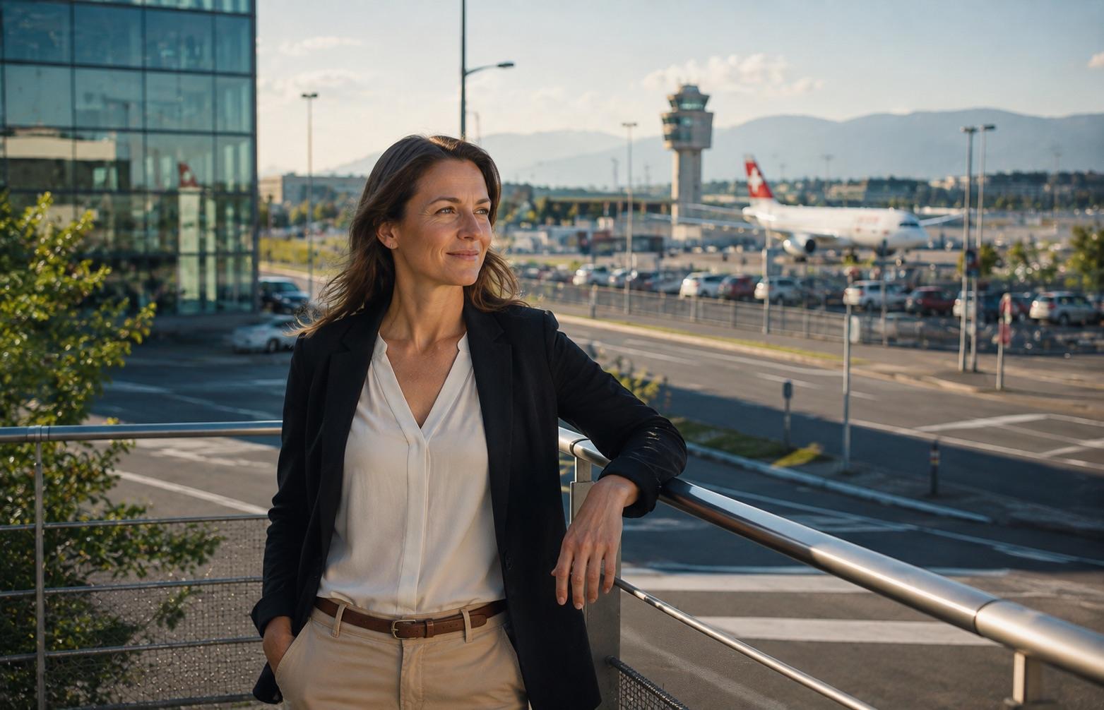 Employée travaillant près de l’aéroport de Genève sans pause cigarette