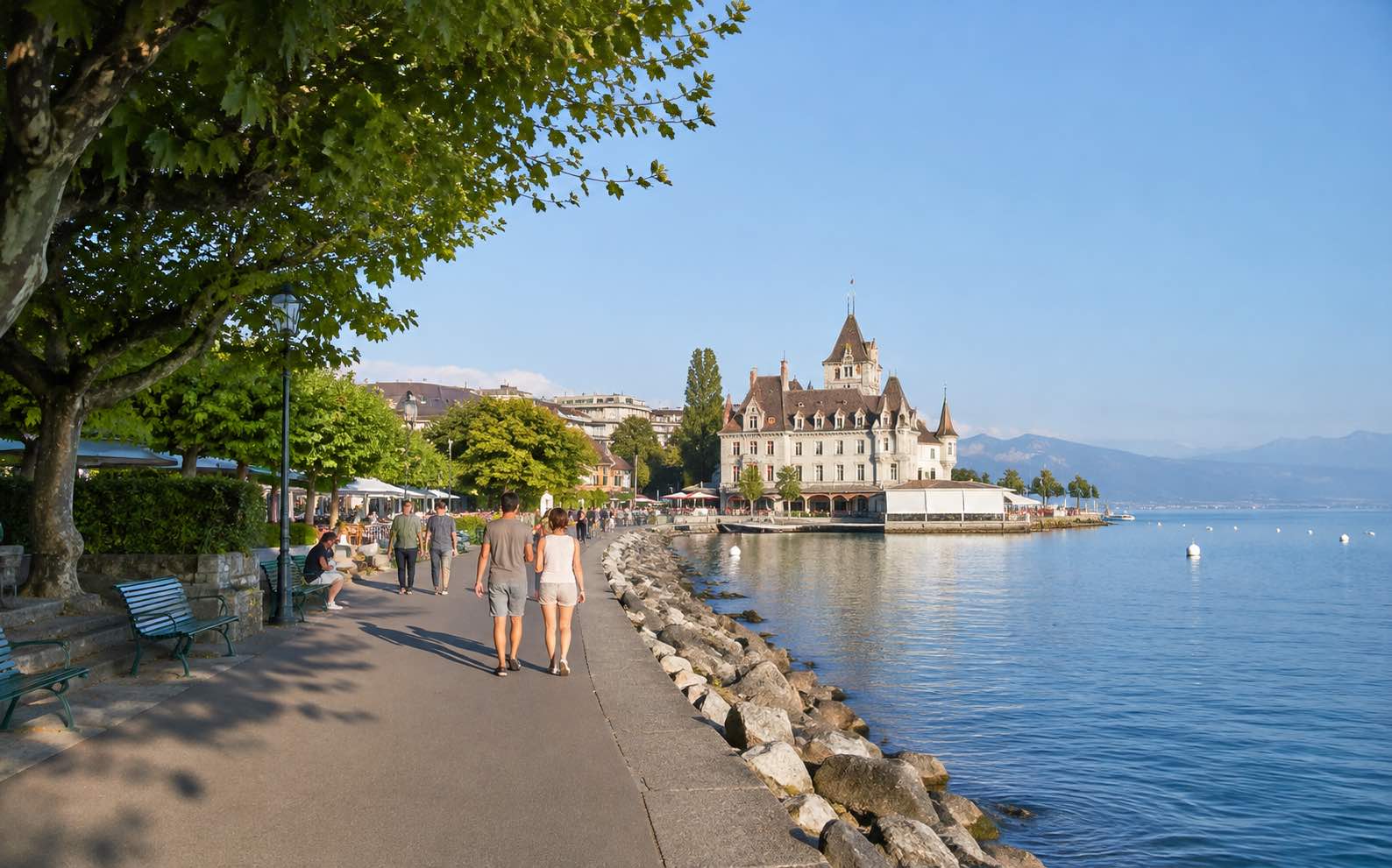 Vue d’Ouchy à Lausanne près de l’Institut Stop Tabac
